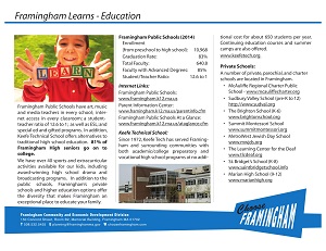 image of a Fact Sheet on the Framignham Schools